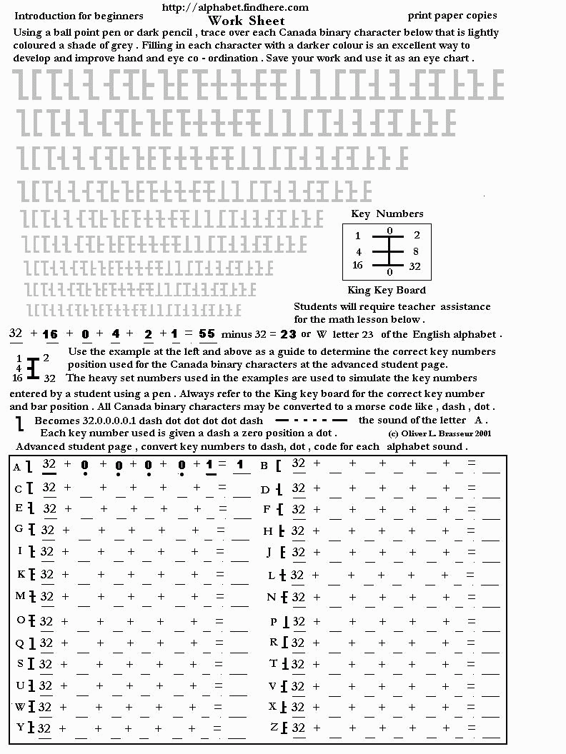 Work Sheet